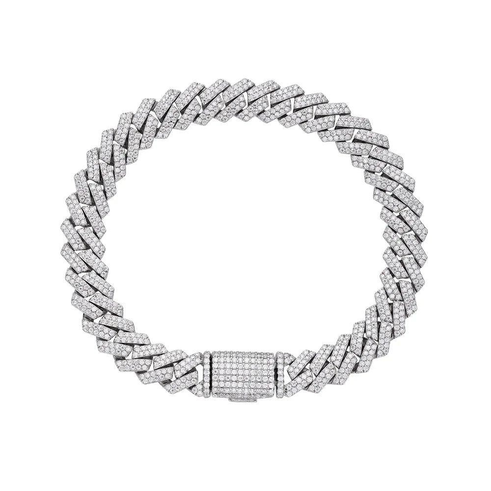 The Valentino Cuban Bracelet | VVS Moissanite | Miami Cuban Bracelet
