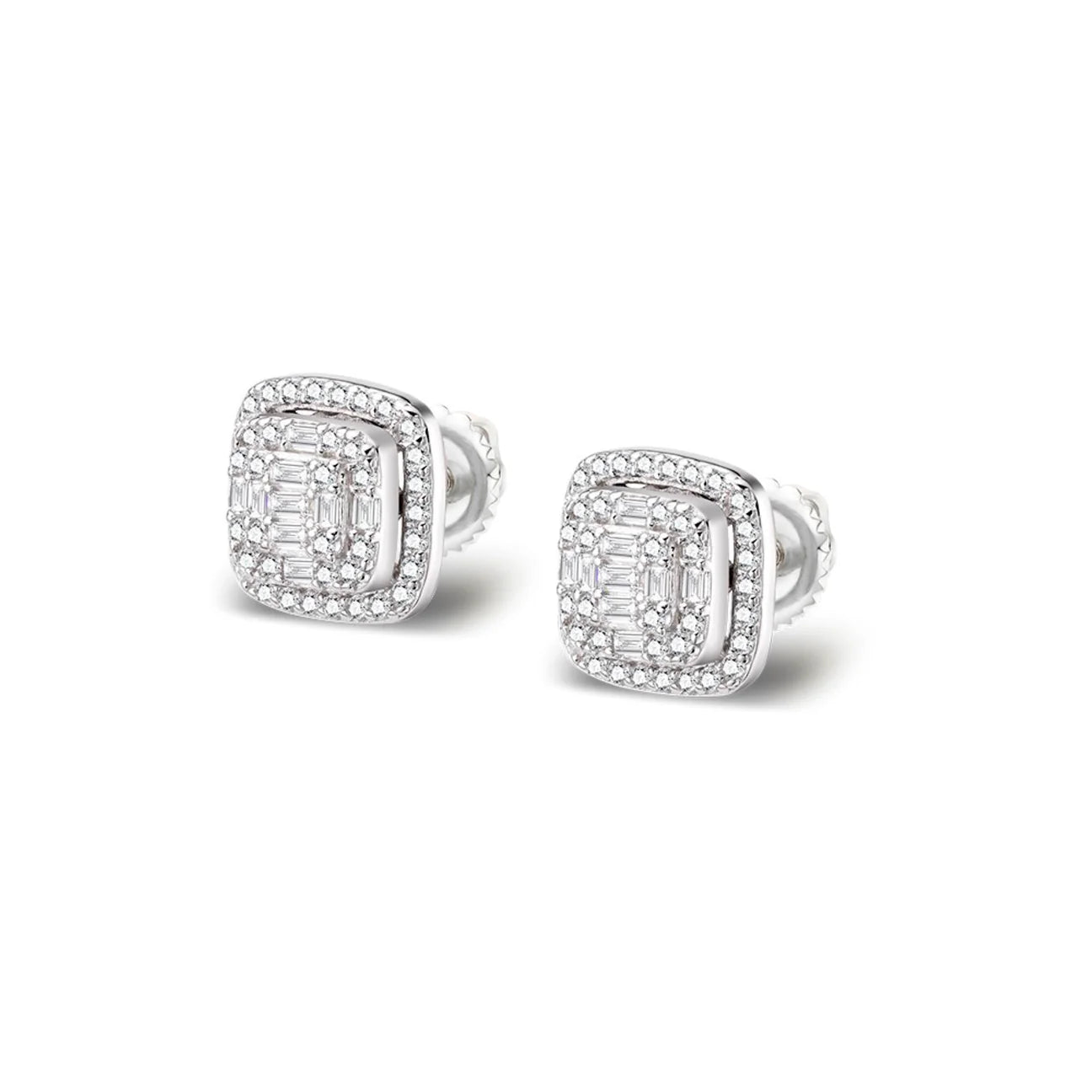 The Icon Earrings | VVS Moissanite | Screw-Back Studs