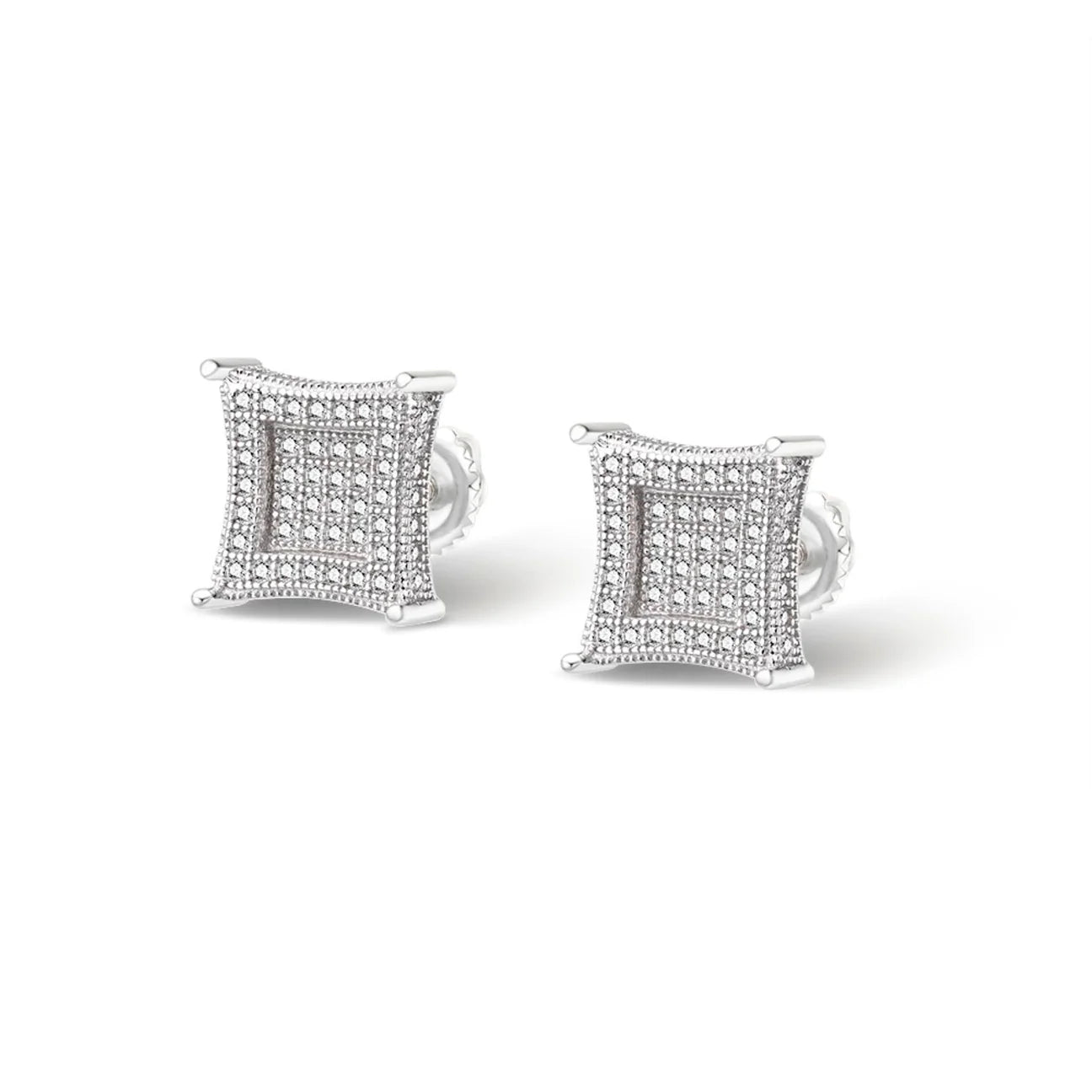 The Adonis Earrings | VVS Moissanite | Screw-Back Studs