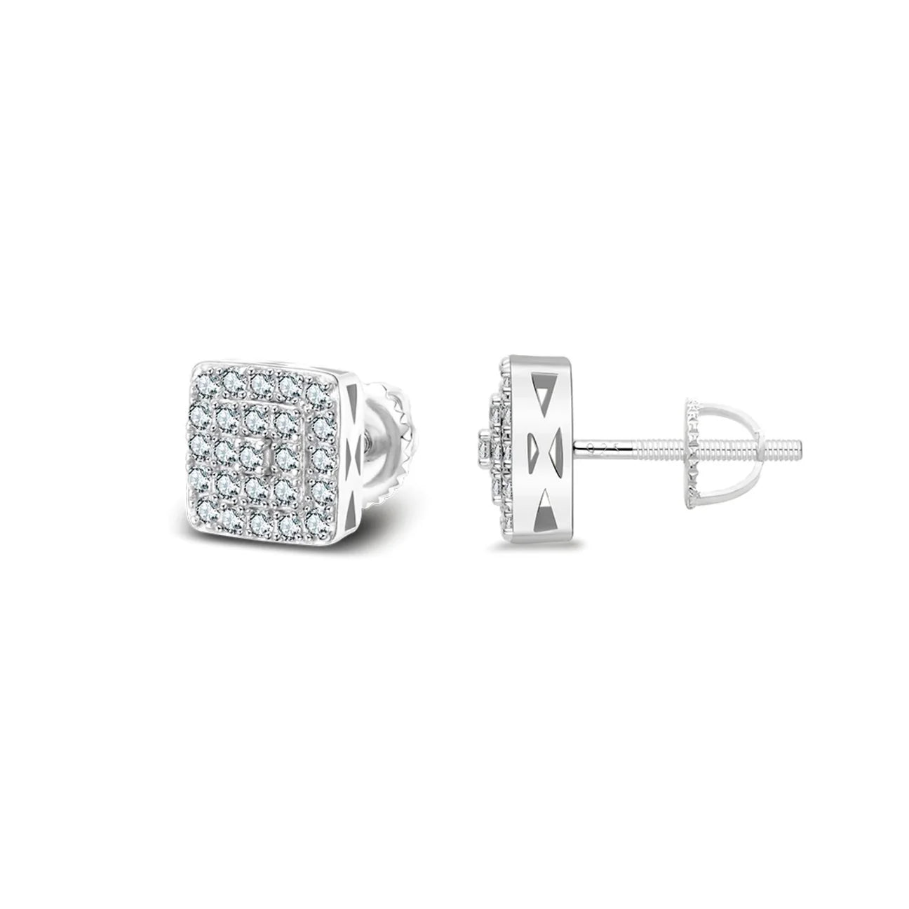 The Prism Earrings | VVS Moissanite | Screw-Back Studs