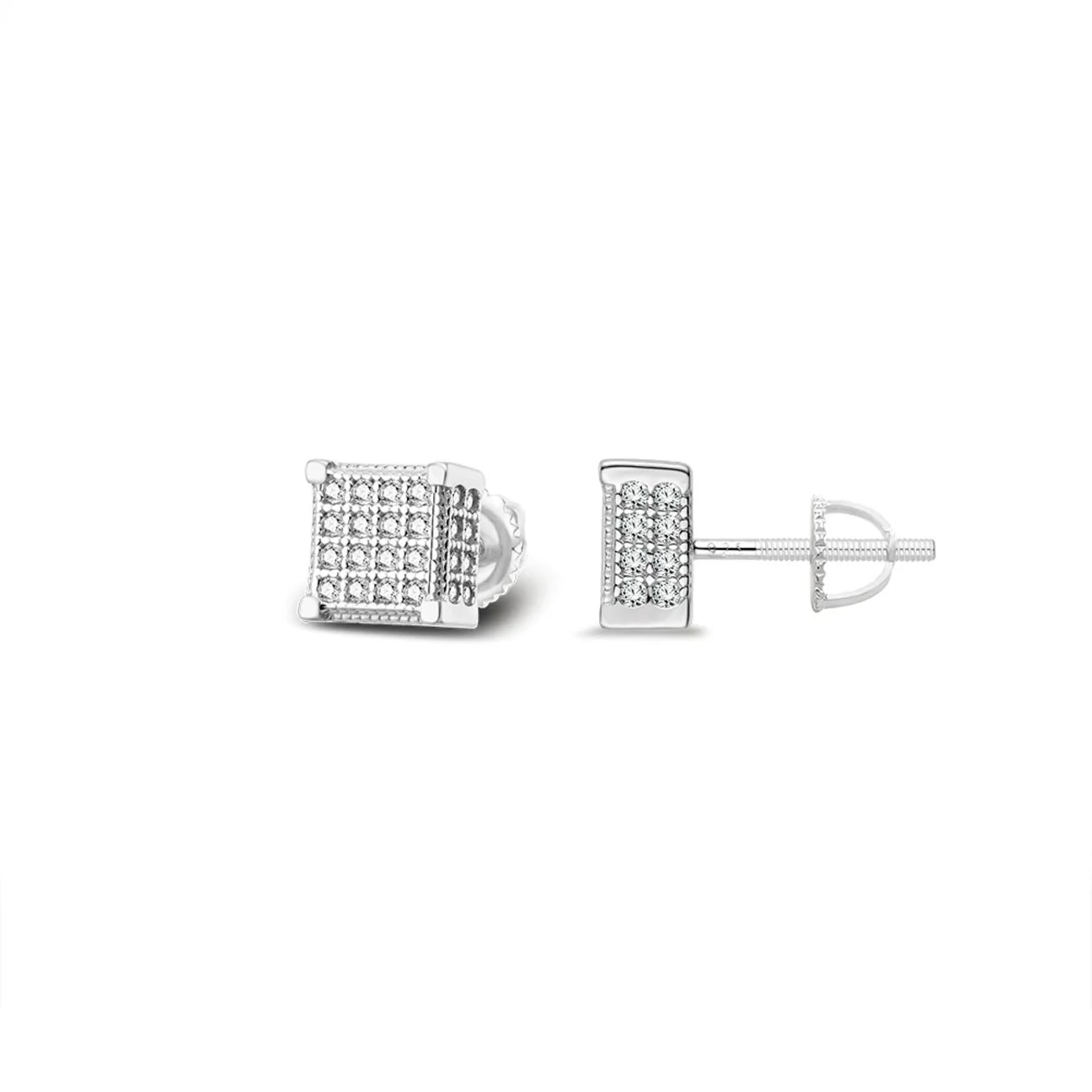 The Prestige Earrings | VVS Moissanite | Screw-Back Studs
