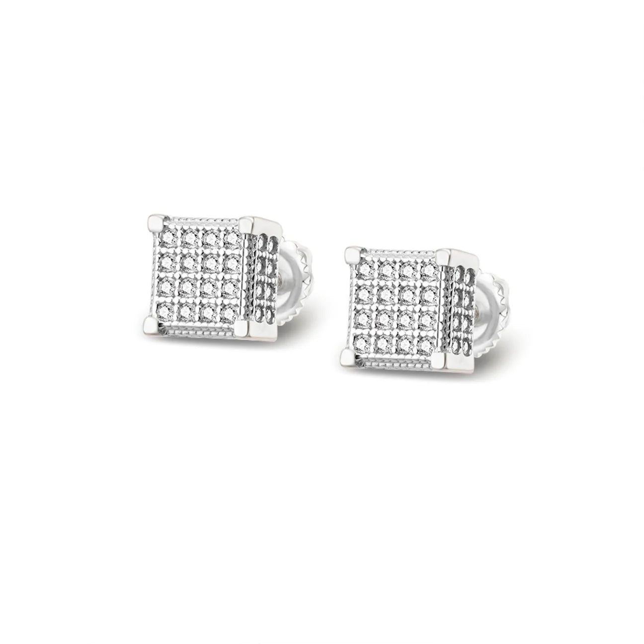 The Prestige Earrings | VVS Moissanite | Screw-Back Studs