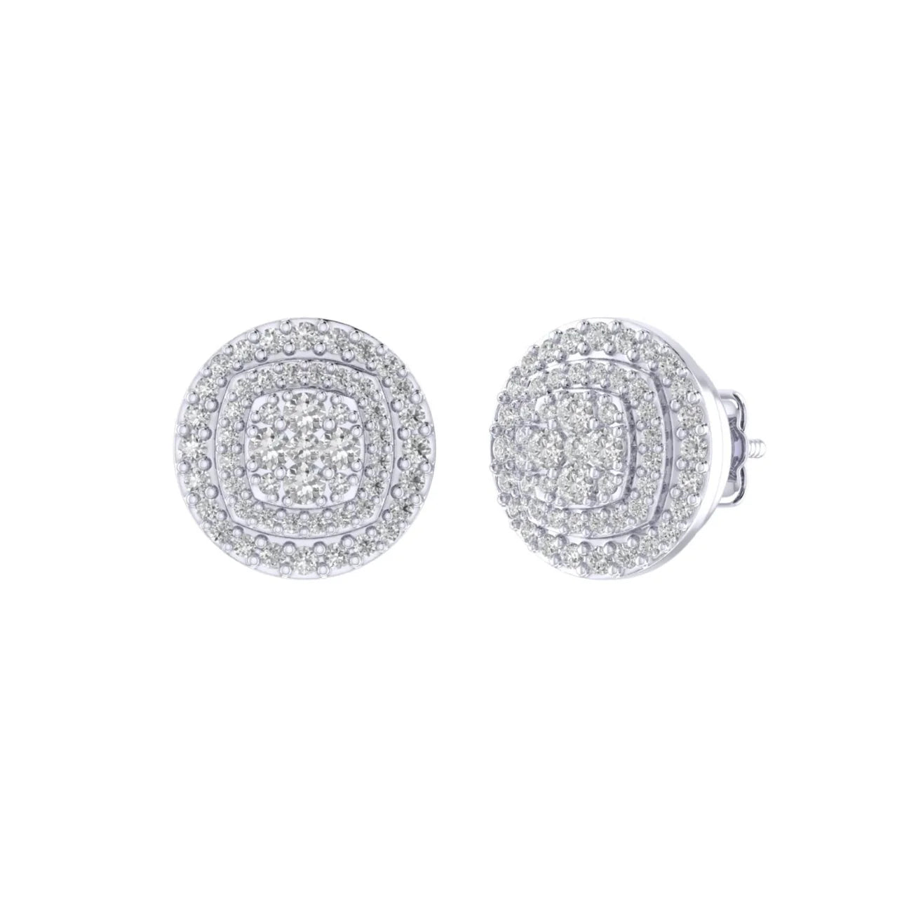 Diamond Round Earrings