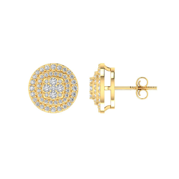 Diamond Round Earrings