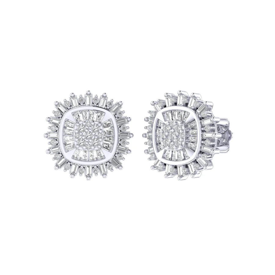 The Lumine Diamond Earrings | Italian Silver Screw Backs