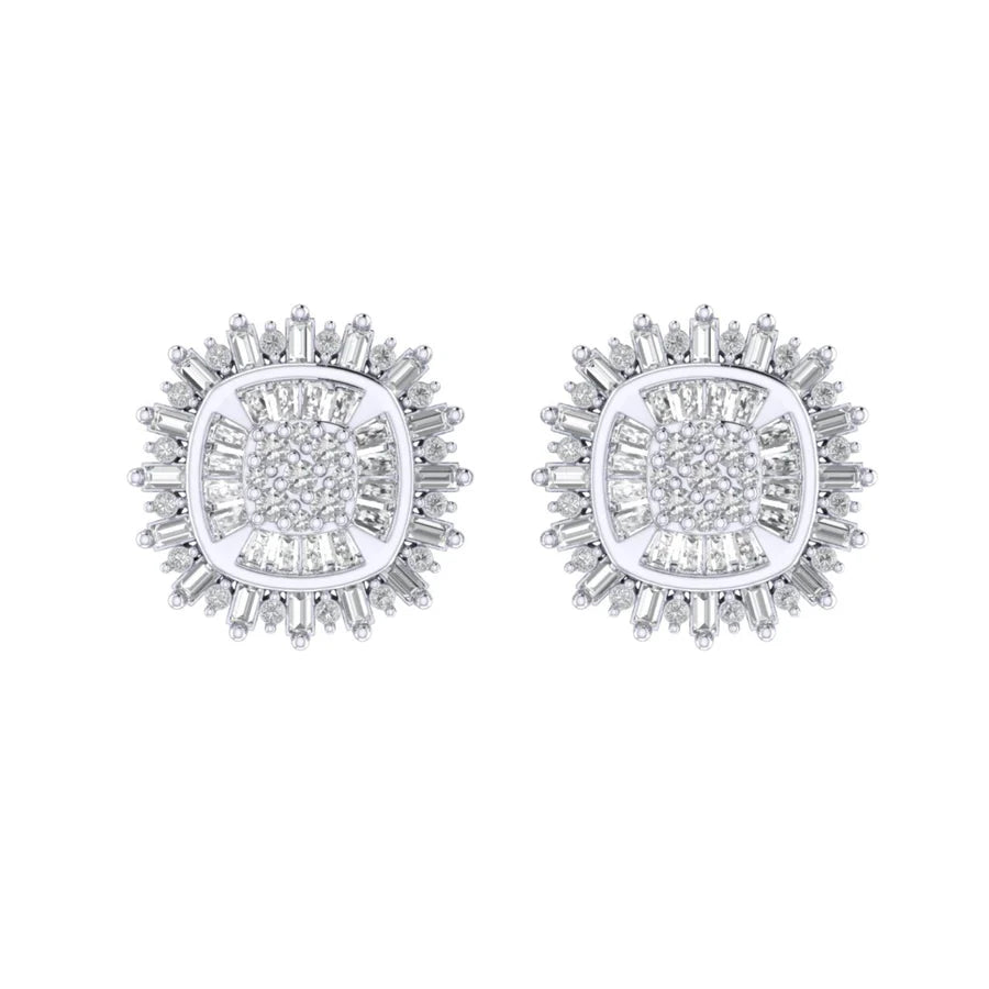 The Lumine Diamond Earrings | Italian Silver Screw Backs