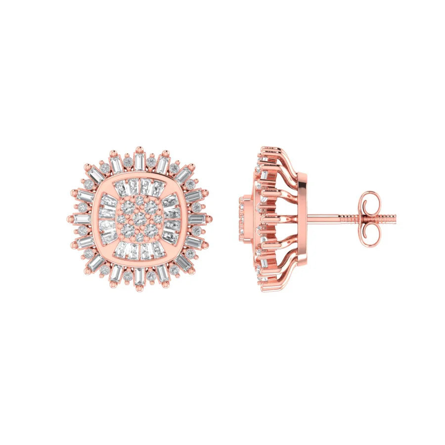 The Lumine Diamond Earrings | Italian Silver Screw Backs