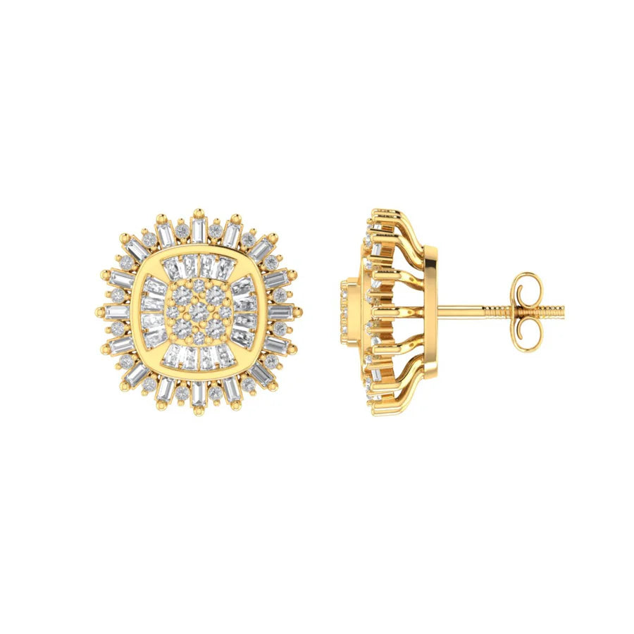 The Lumine Diamond Earrings | Italian Silver Screw Backs