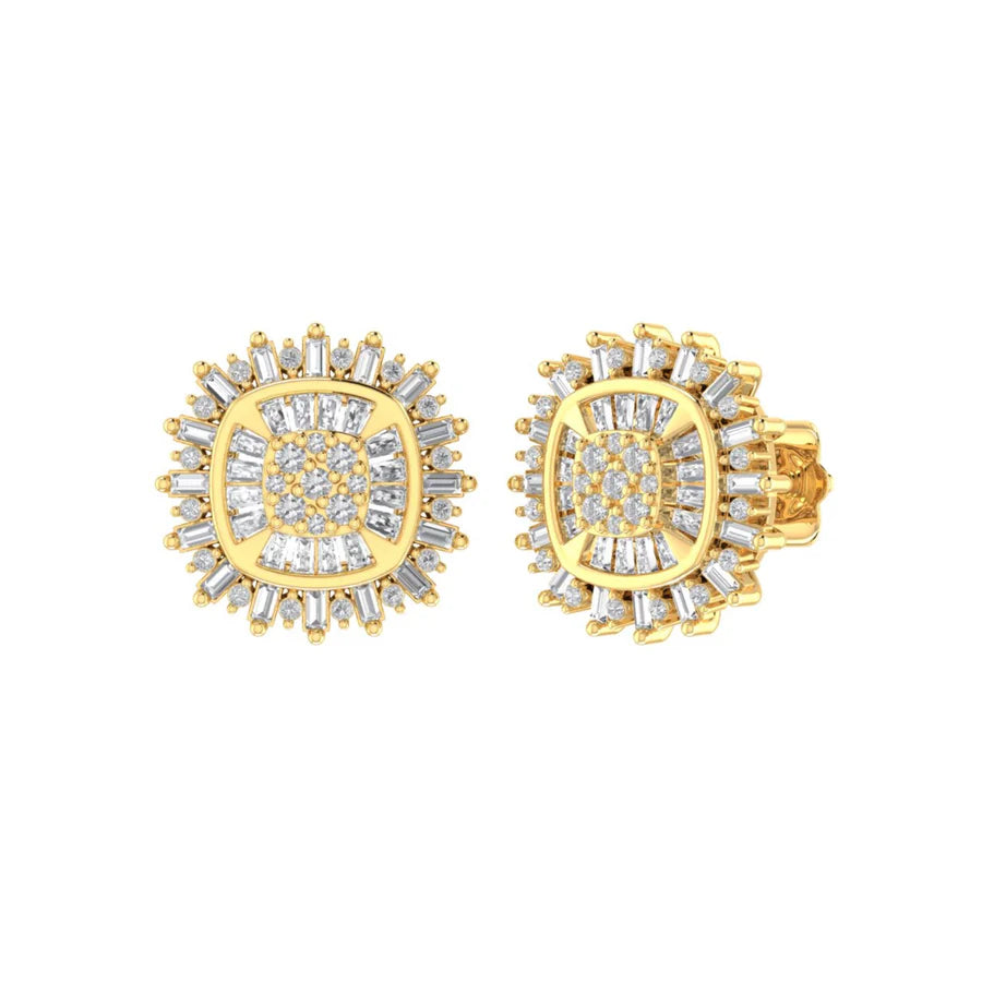 The Lumine Diamond Earrings | Italian Silver Screw Backs
