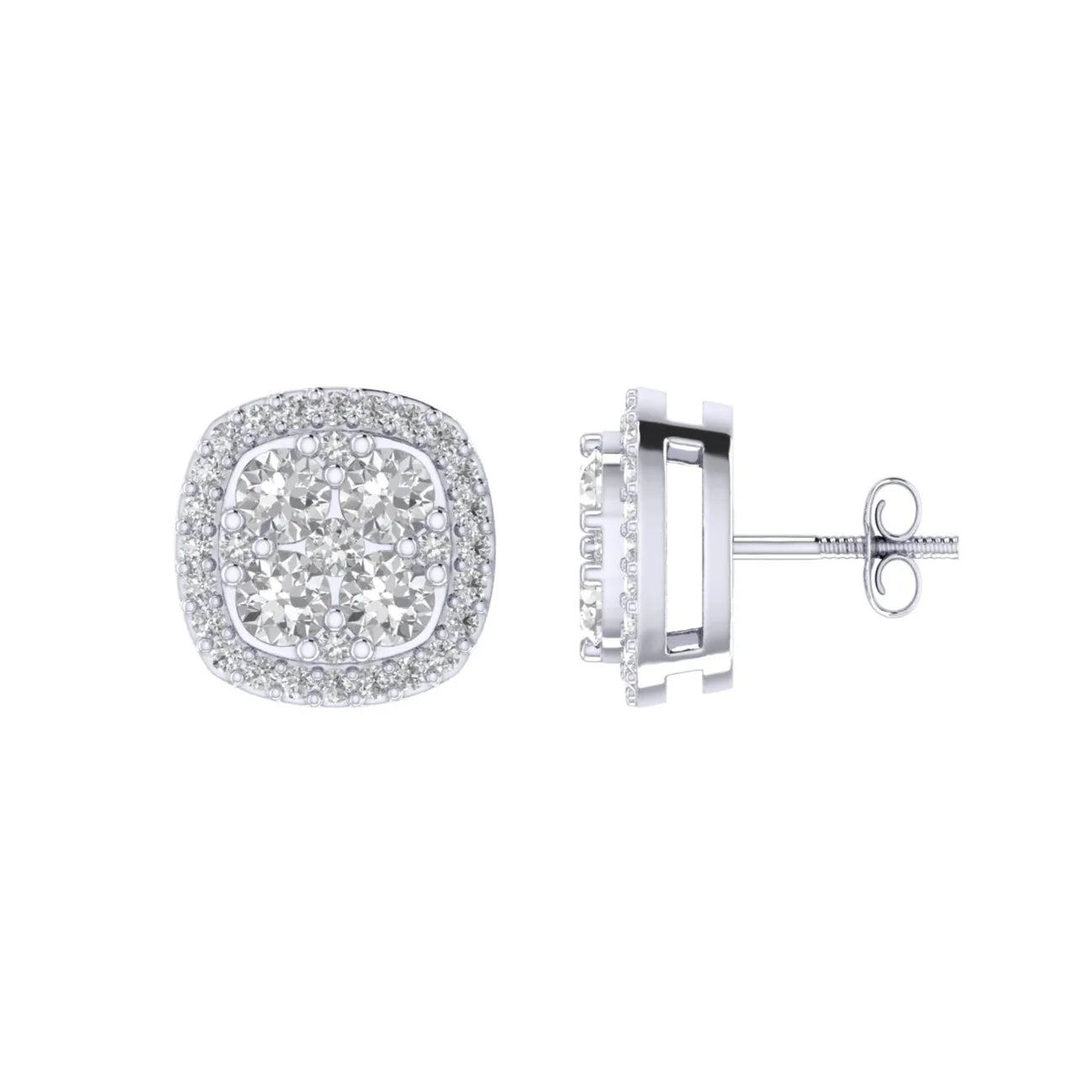 Diamond Cushion Earrings