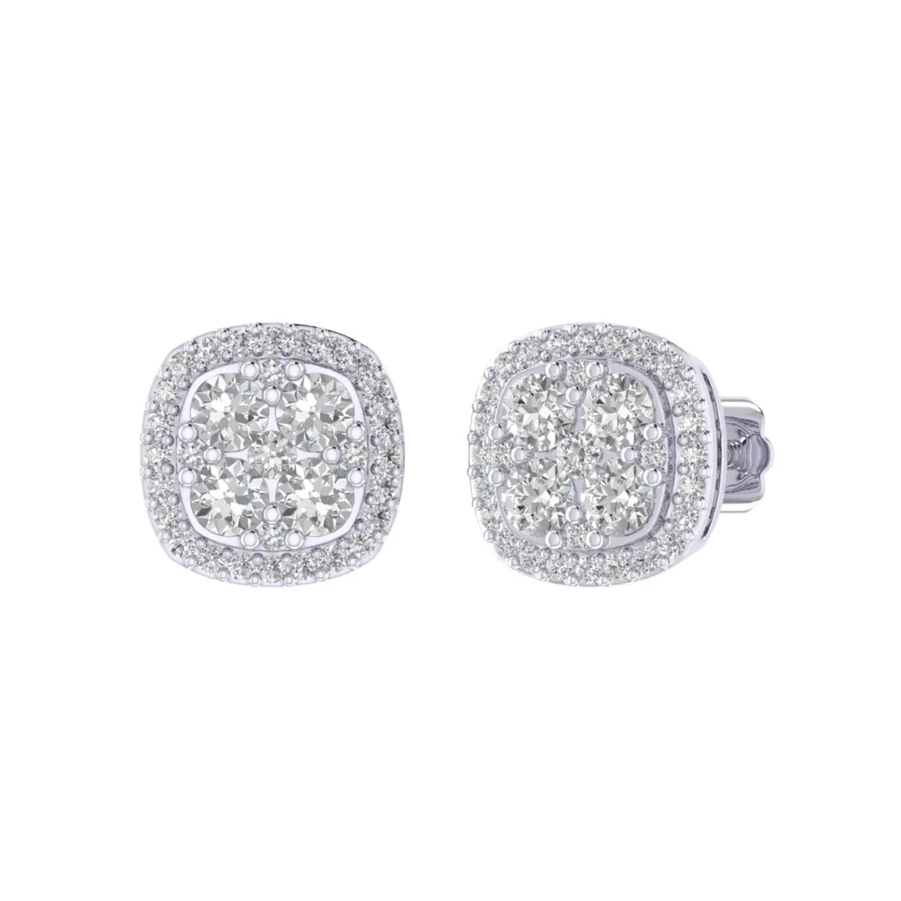 Diamond Cushion Earrings