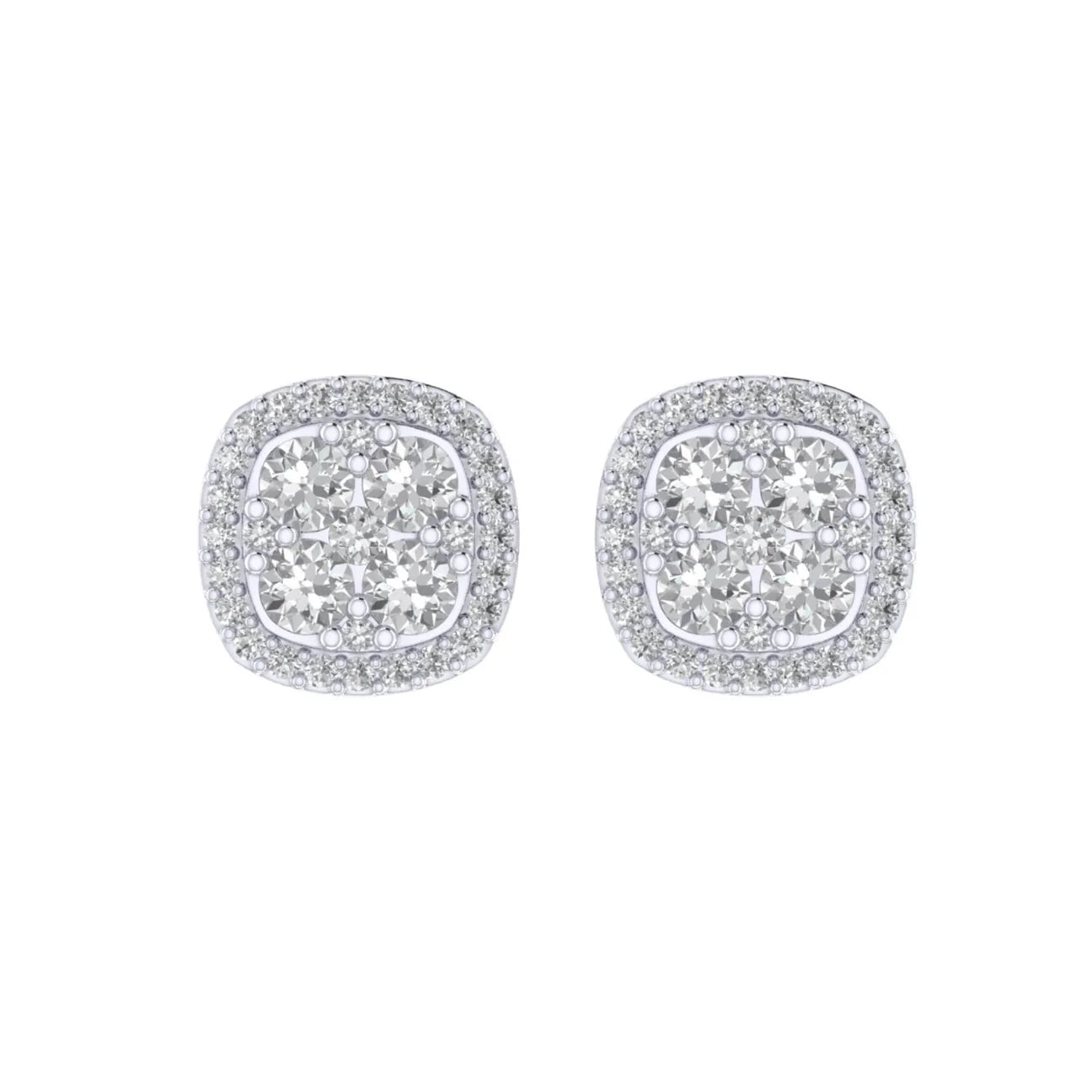 Diamond Cushion Earrings