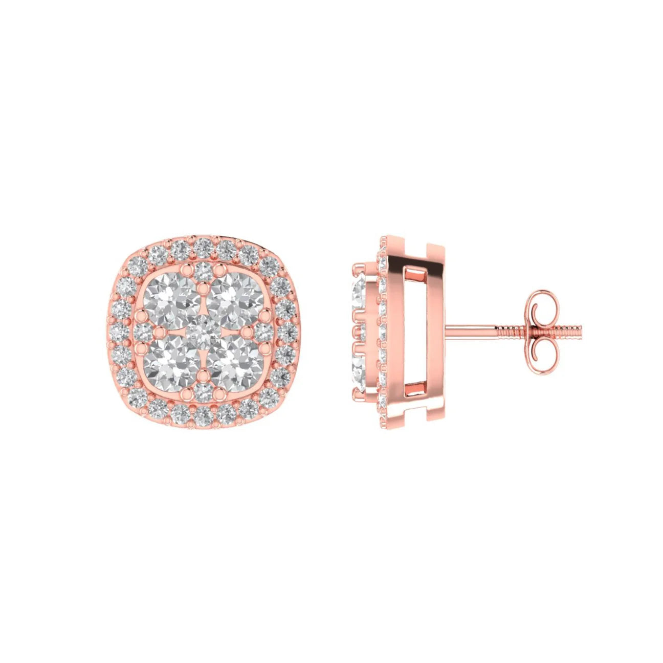 Diamond Cushion Earrings