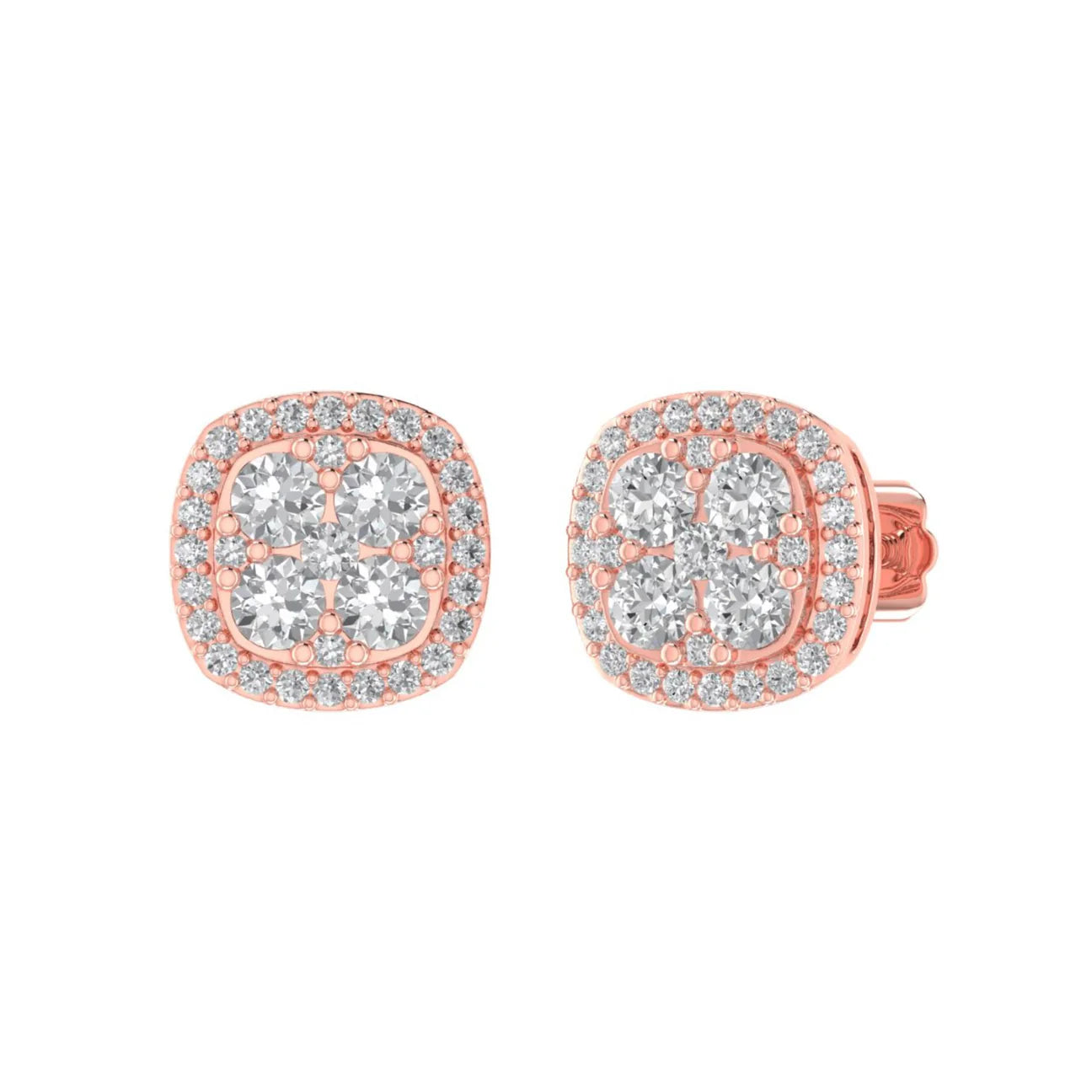 Diamond Cushion Earrings