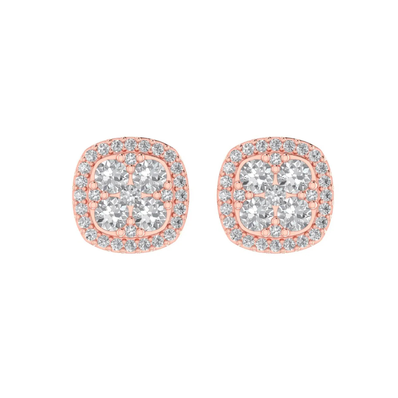 Diamond Cushion Earrings