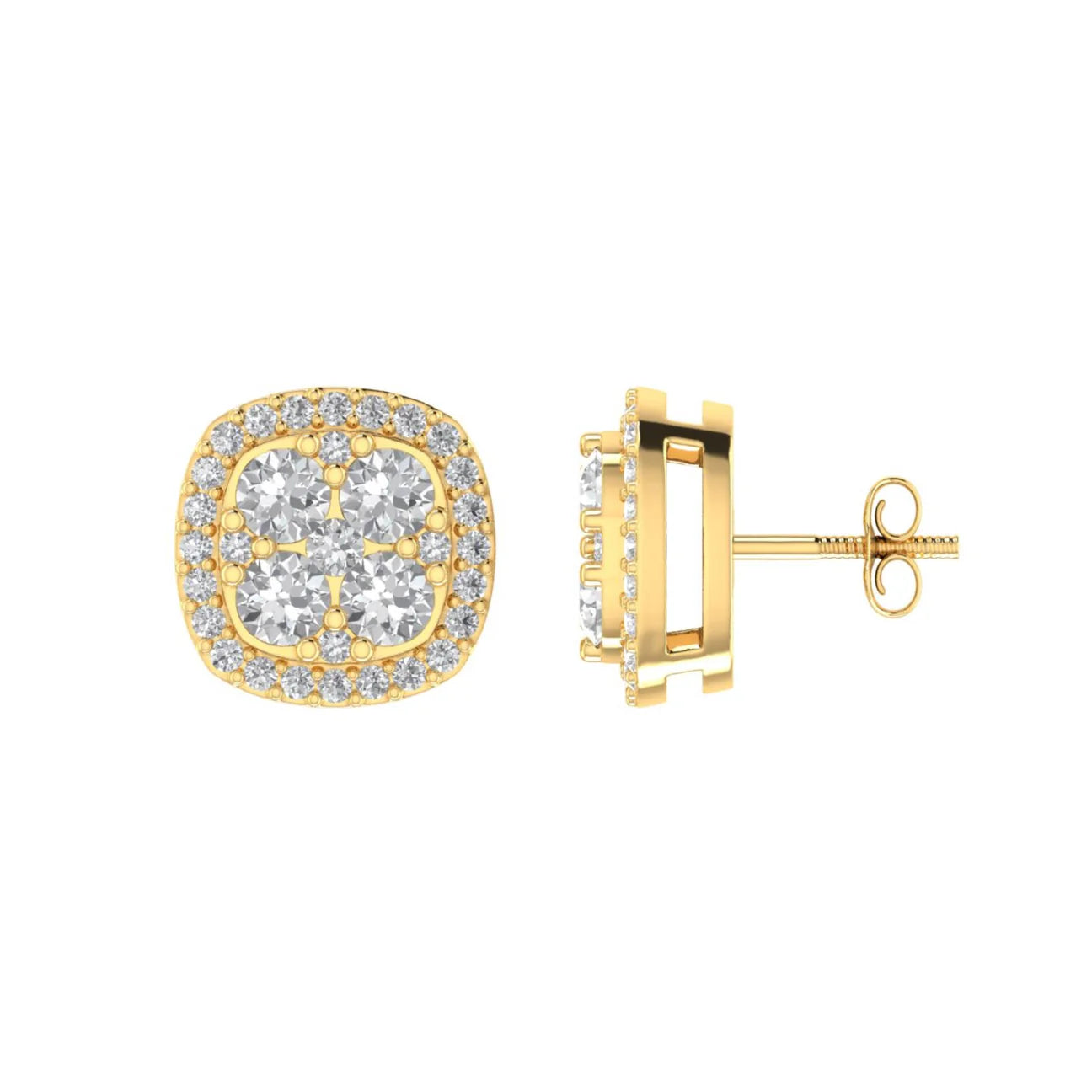 Diamond Cushion Earrings