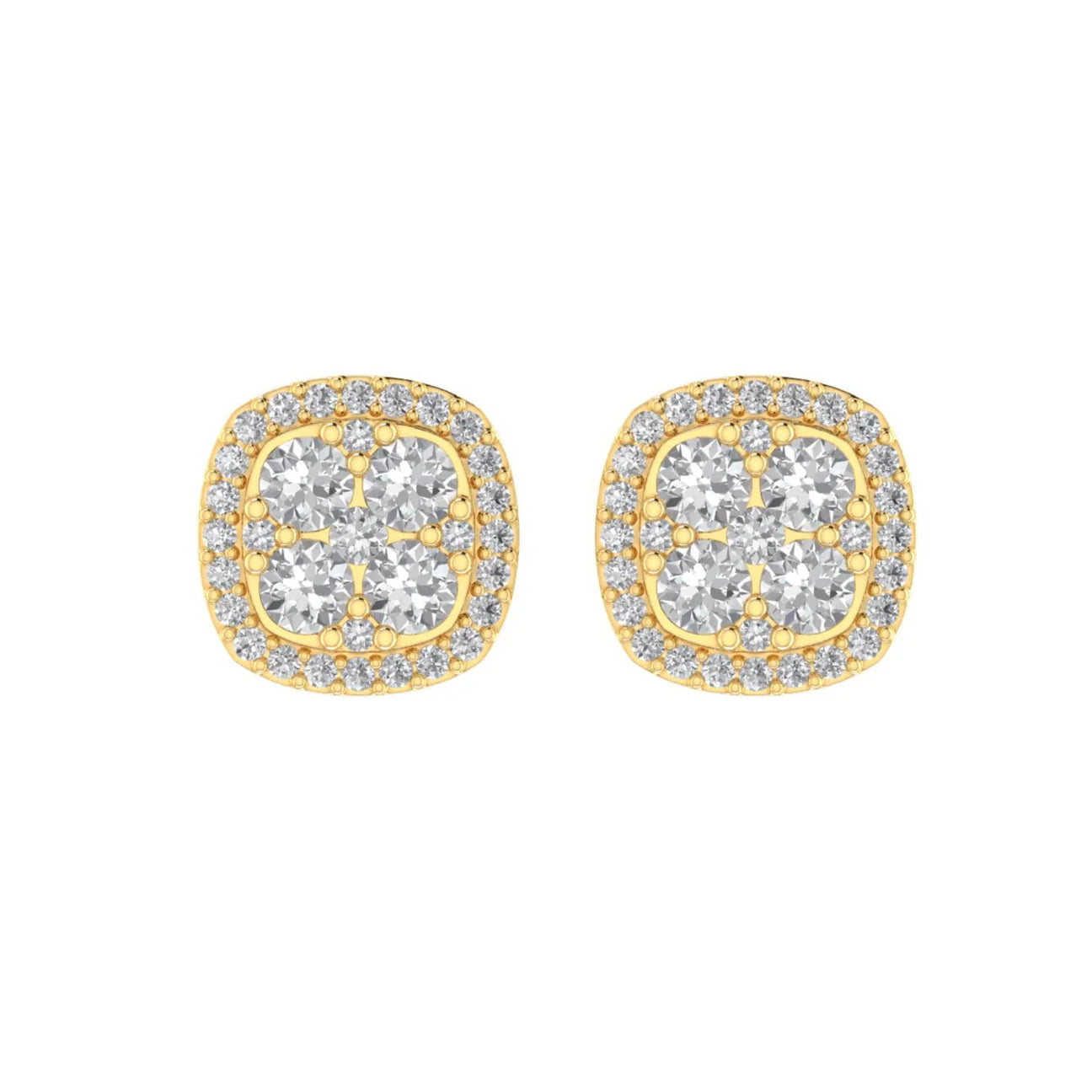 Diamond Cushion Earrings