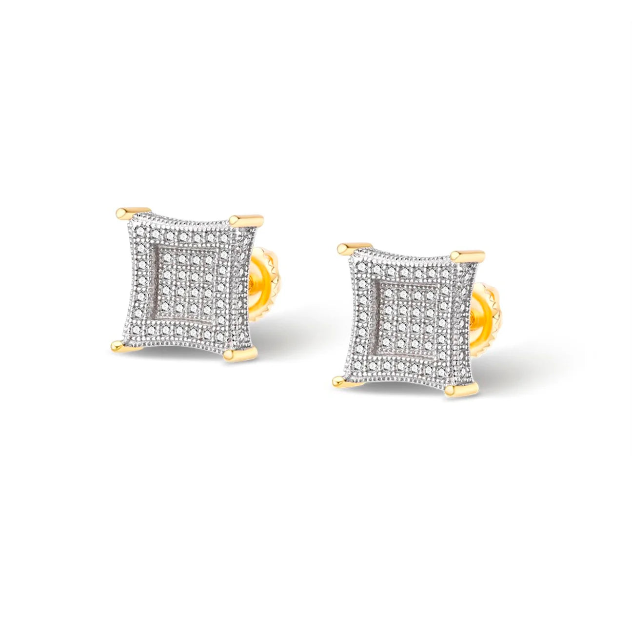 The Adonis Earrings | VVS Moissanite | Screw-Back Studs