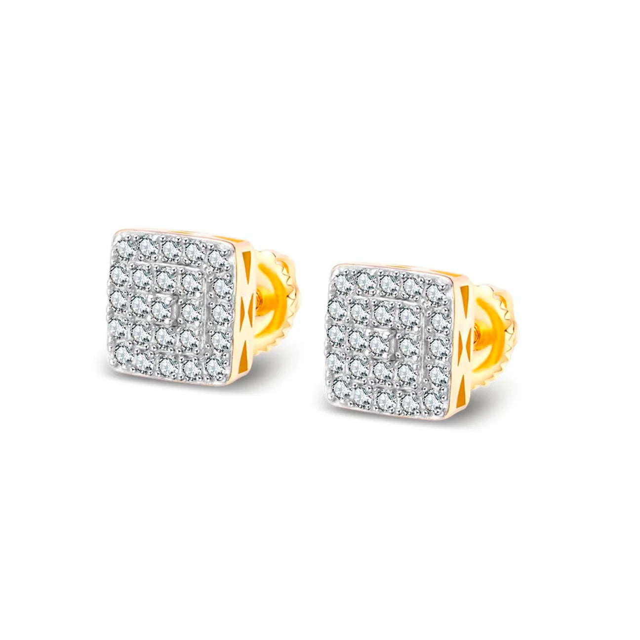 The Prism Earrings | VVS Moissanite | Screw-Back Studs