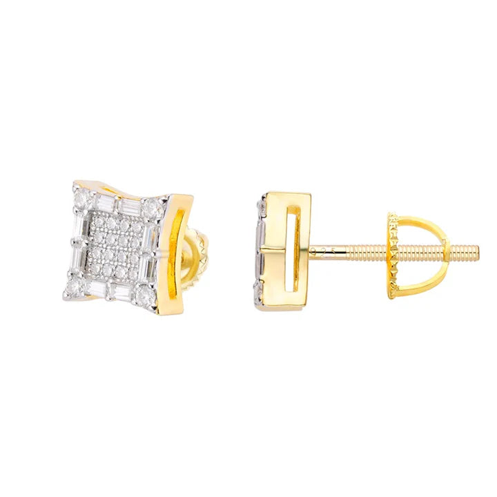 The Sovereign Earrings | VVS Moissanite | Screw-Back Earrings