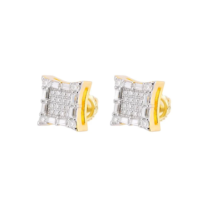 The Sovereign Earrings | VVS Moissanite | Screw-Back Earrings