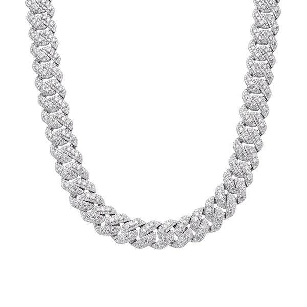 20MM Moissanite Big Stone Moissanite Miami Cuban Chain