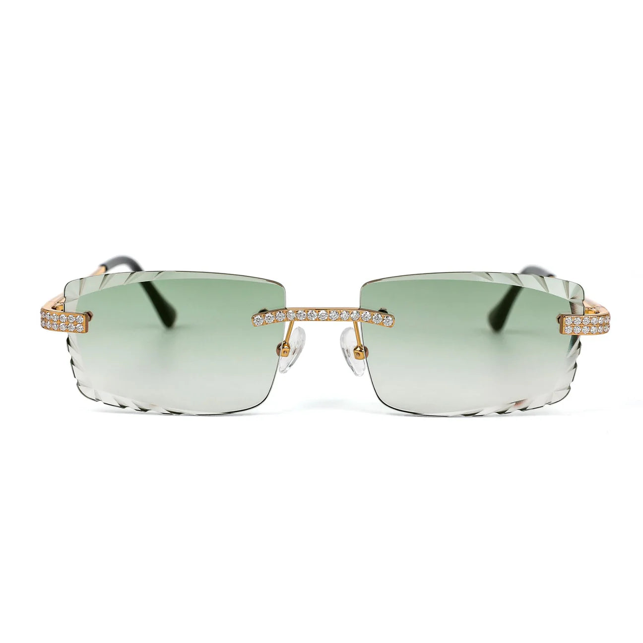 Green Lens Wooden Glasses