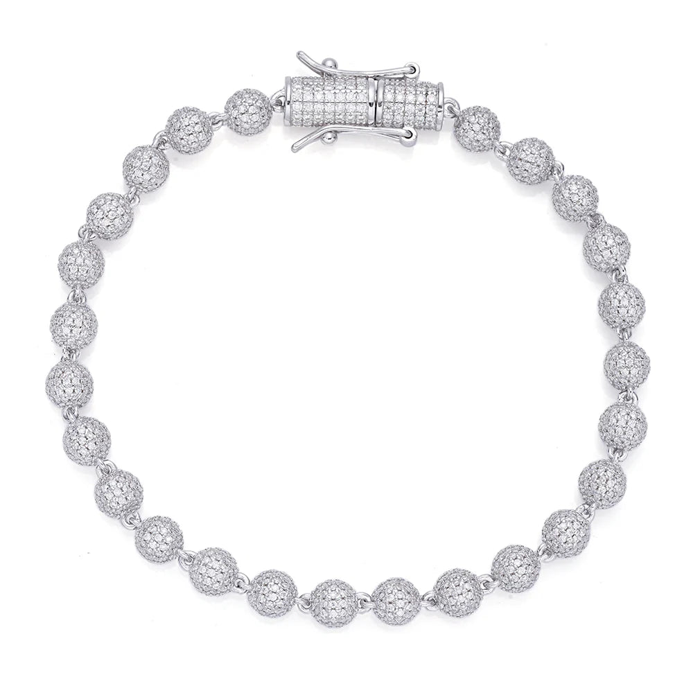 Orion Moissanite Bead Bracelet | Italian Silver
