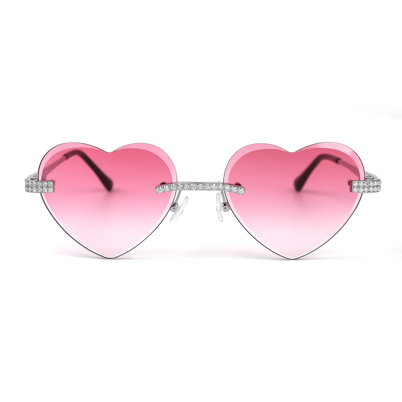 Pink Lens Wooden Glasses