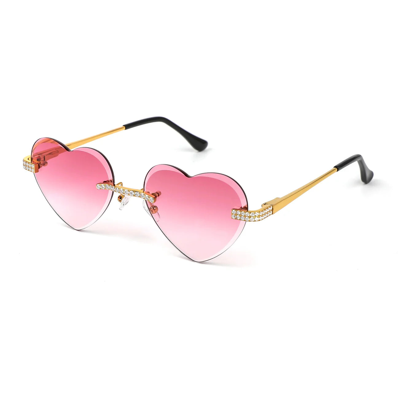 Pink Lens Wooden Glasses