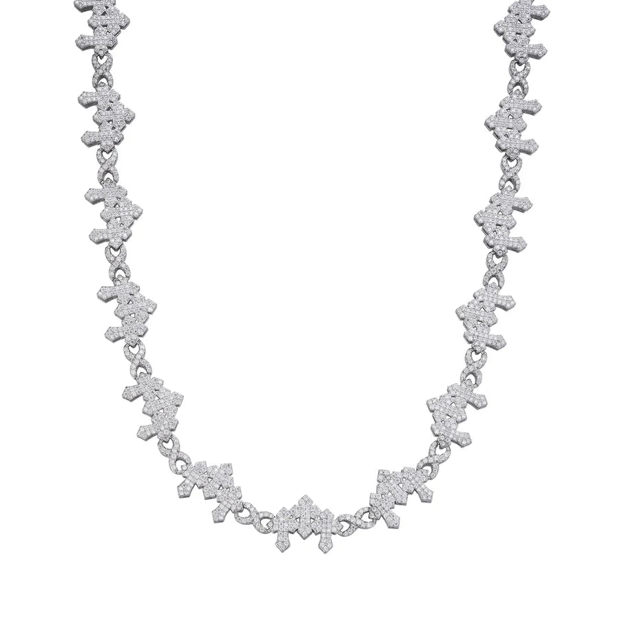 Moissanite Infinity Cross Necklace