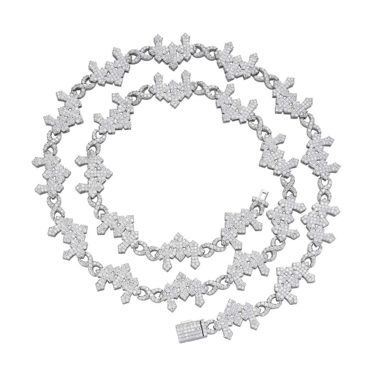 Frostbite Link | Tricolor Italian Silver |  VVS Moissanite Chain