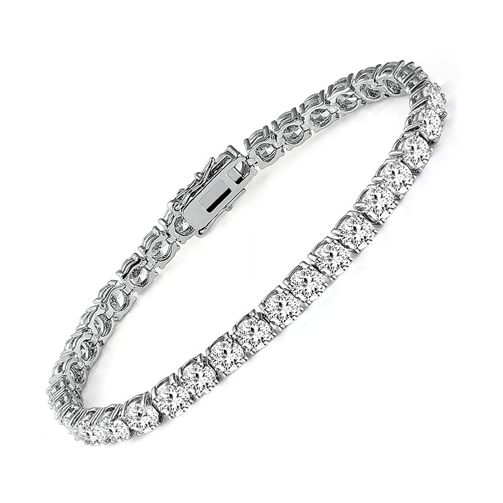 The Eterna Bracelet | Classic Moissanite Tennis Bracelet in Italian Silver