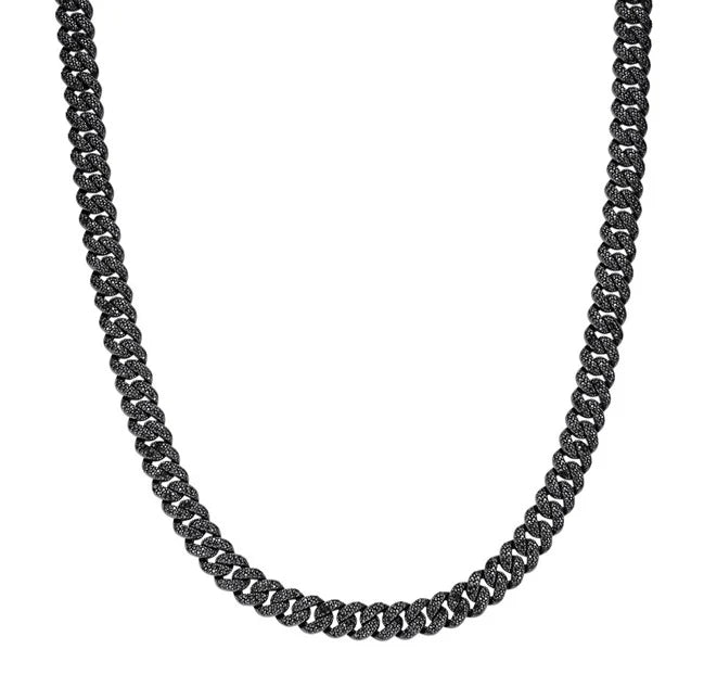20MM Black Moissanite Miami Cuban Chain