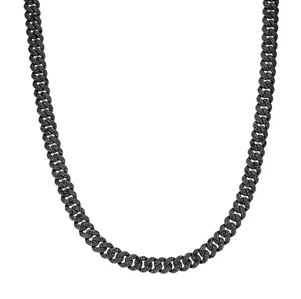 20MM Black Moissanite Miami Cuban Chain
