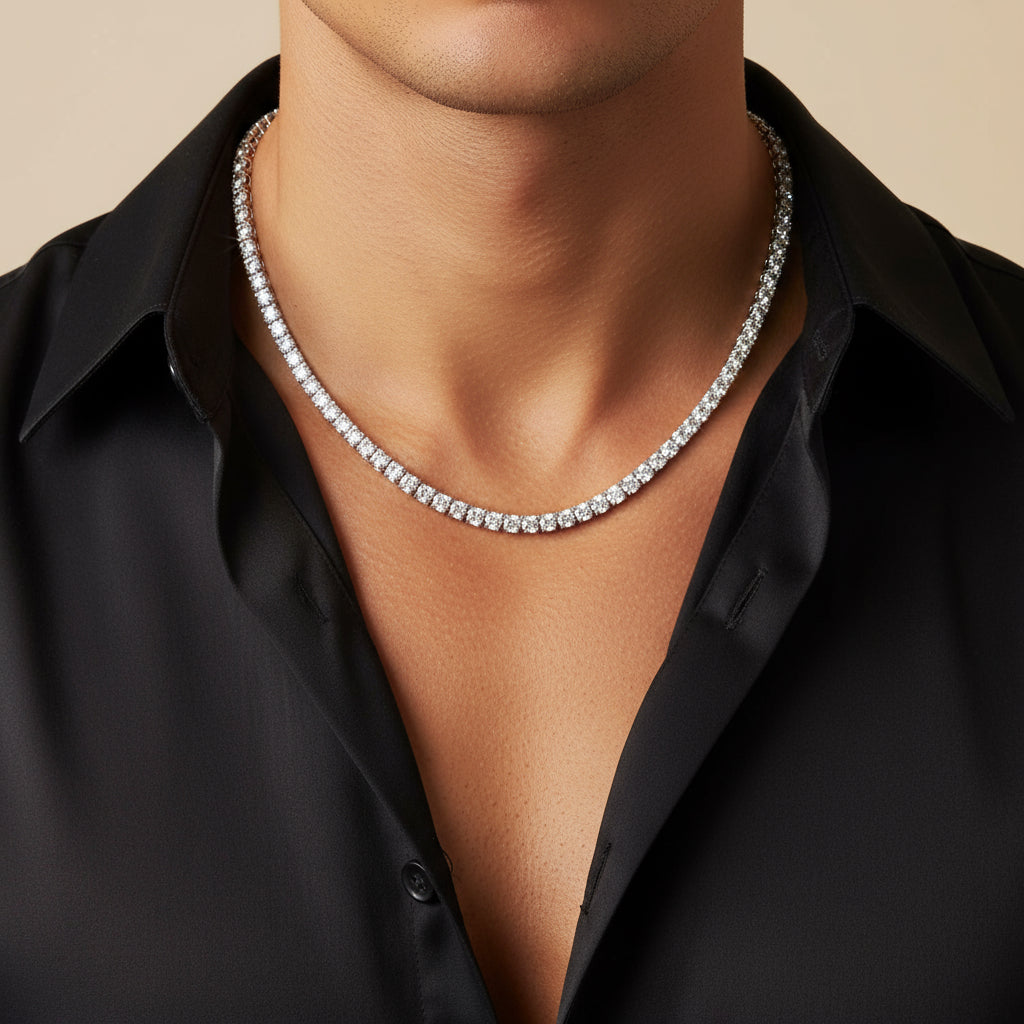 The Eterna Link | VVS Moissanite tennis chain | Italian Silver