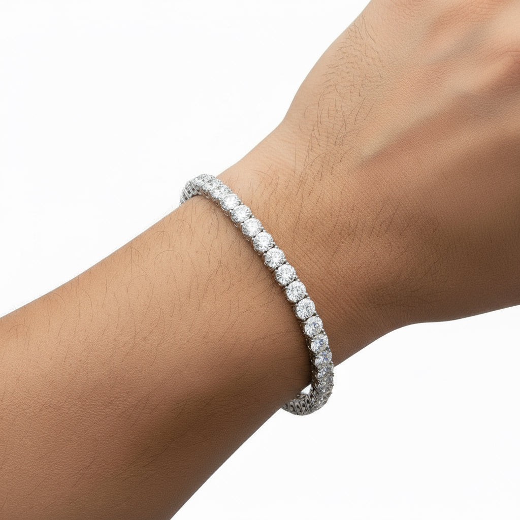 The Eterna Bracelet | Classic Moissanite Tennis Bracelet in Italian Silver
