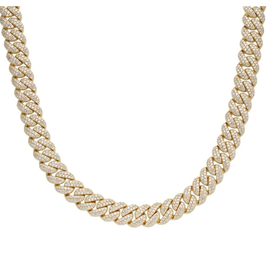 The Prime Link | VVS Moissanite Cuban Chain | Italian Silver 18k gold Layered