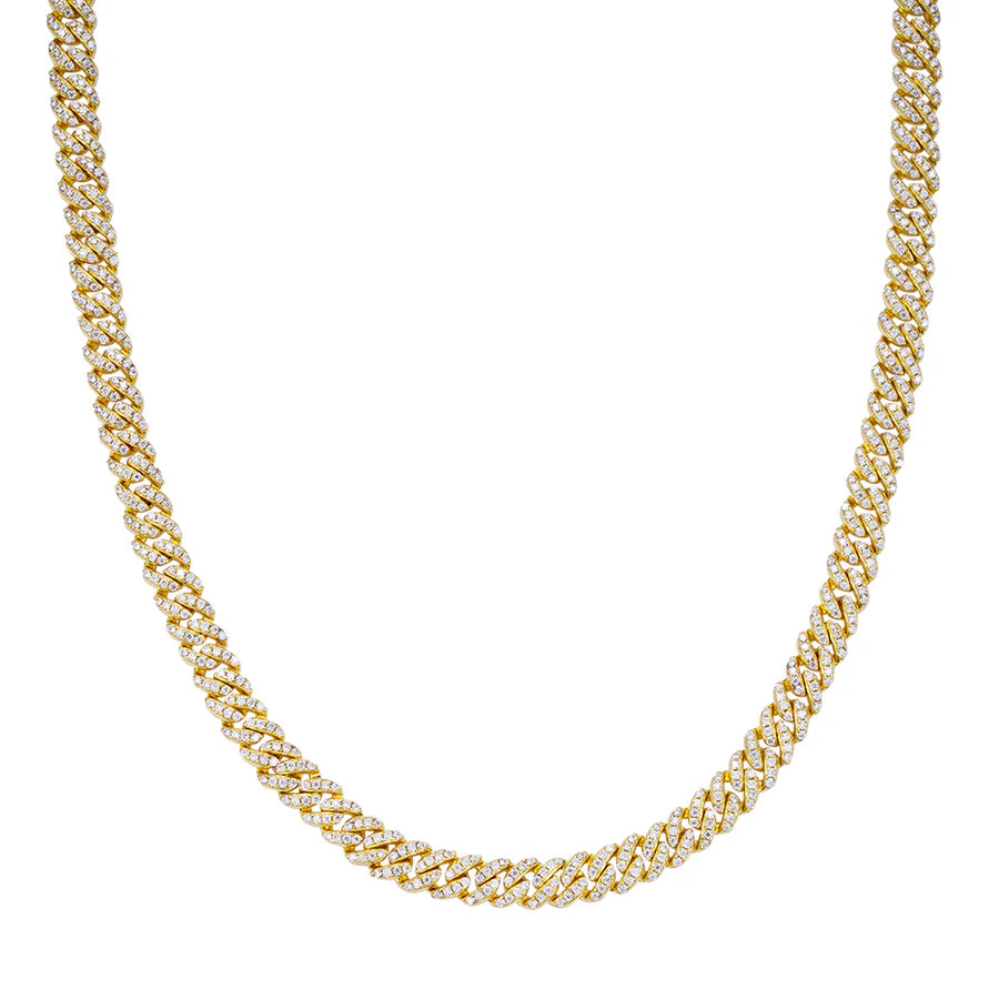The Prime Link | VVS Moissanite Cuban Chain | Italian Silver 18k gold Layered