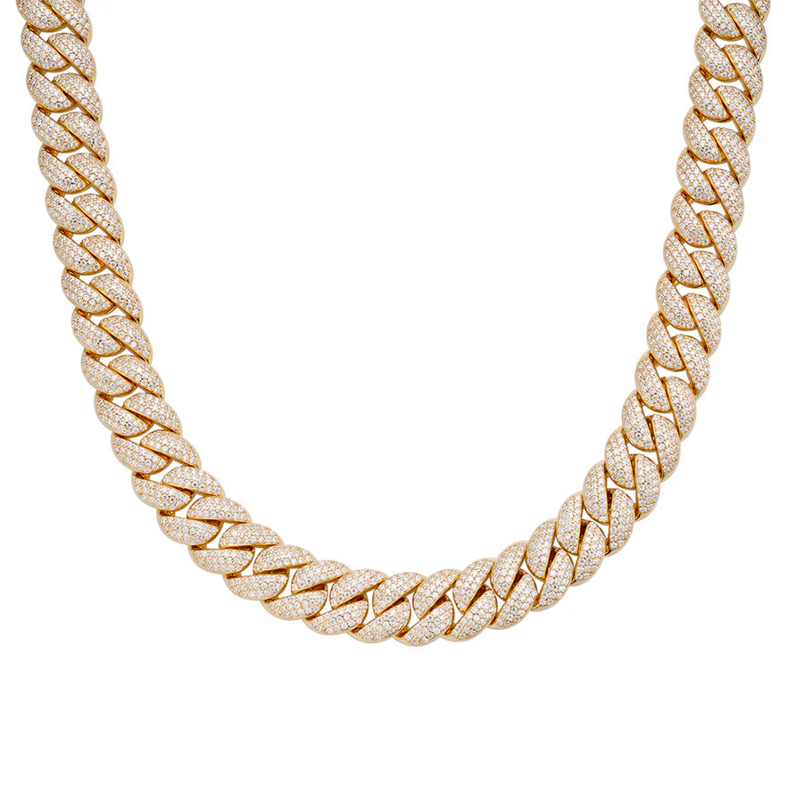 The Prime Link | VVS Moissanite Cuban Chain | Italian Silver 18k gold Layered