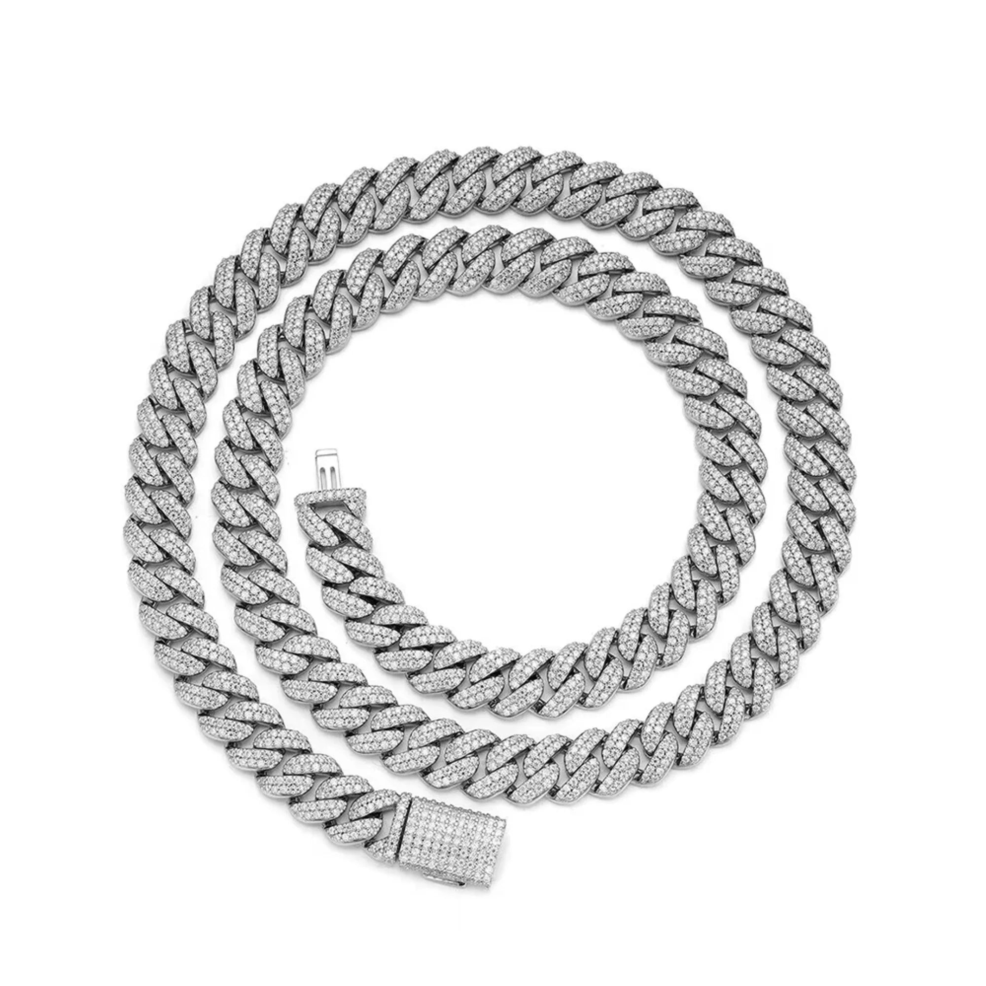 The Valentino Link | Italian Silver | VVS Moissanite Cuban Chain