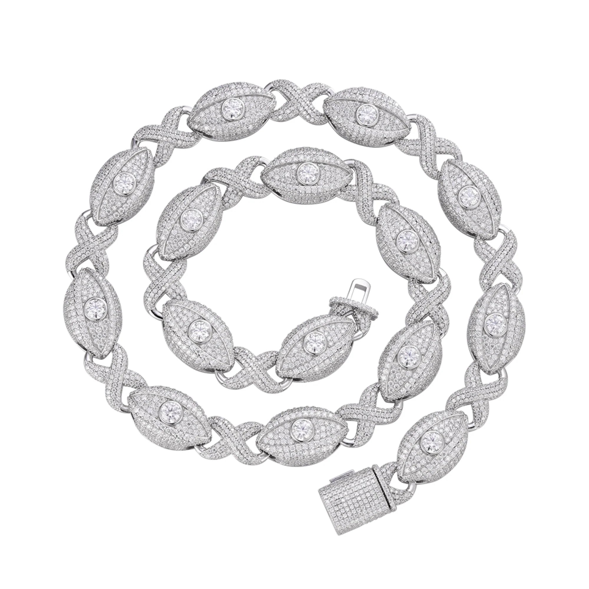 The Vision Link | Italian Silver Moissanite Necklace |  Luxury VVS Clarity