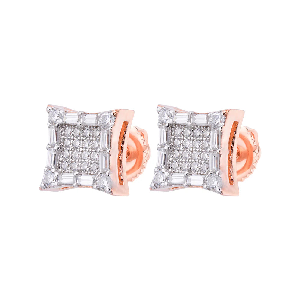 The Sovereign Earrings | VVS Moissanite | Screw-Back Earrings