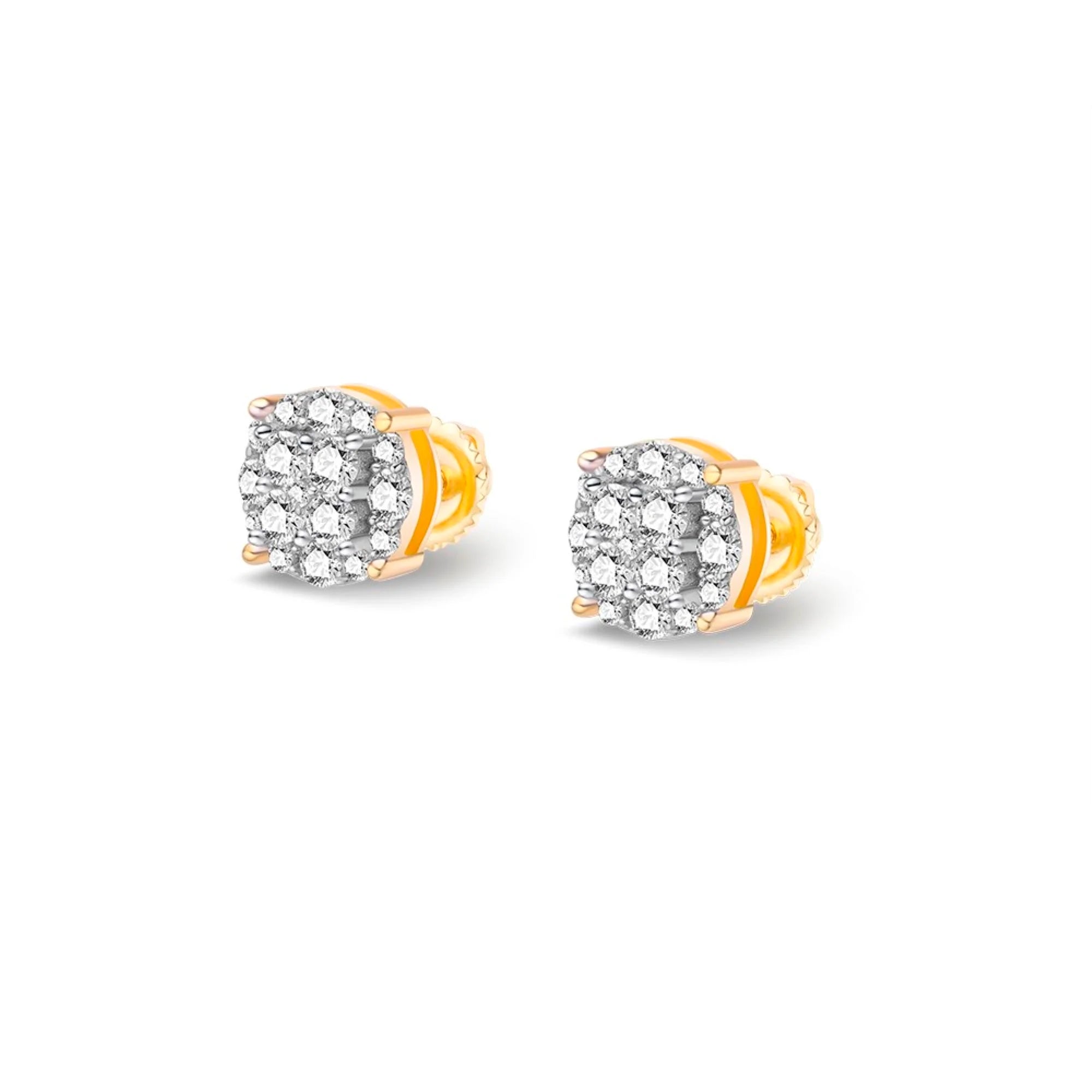 The Matrix Earrings | VVS Moissanite | Screw-Back Studs