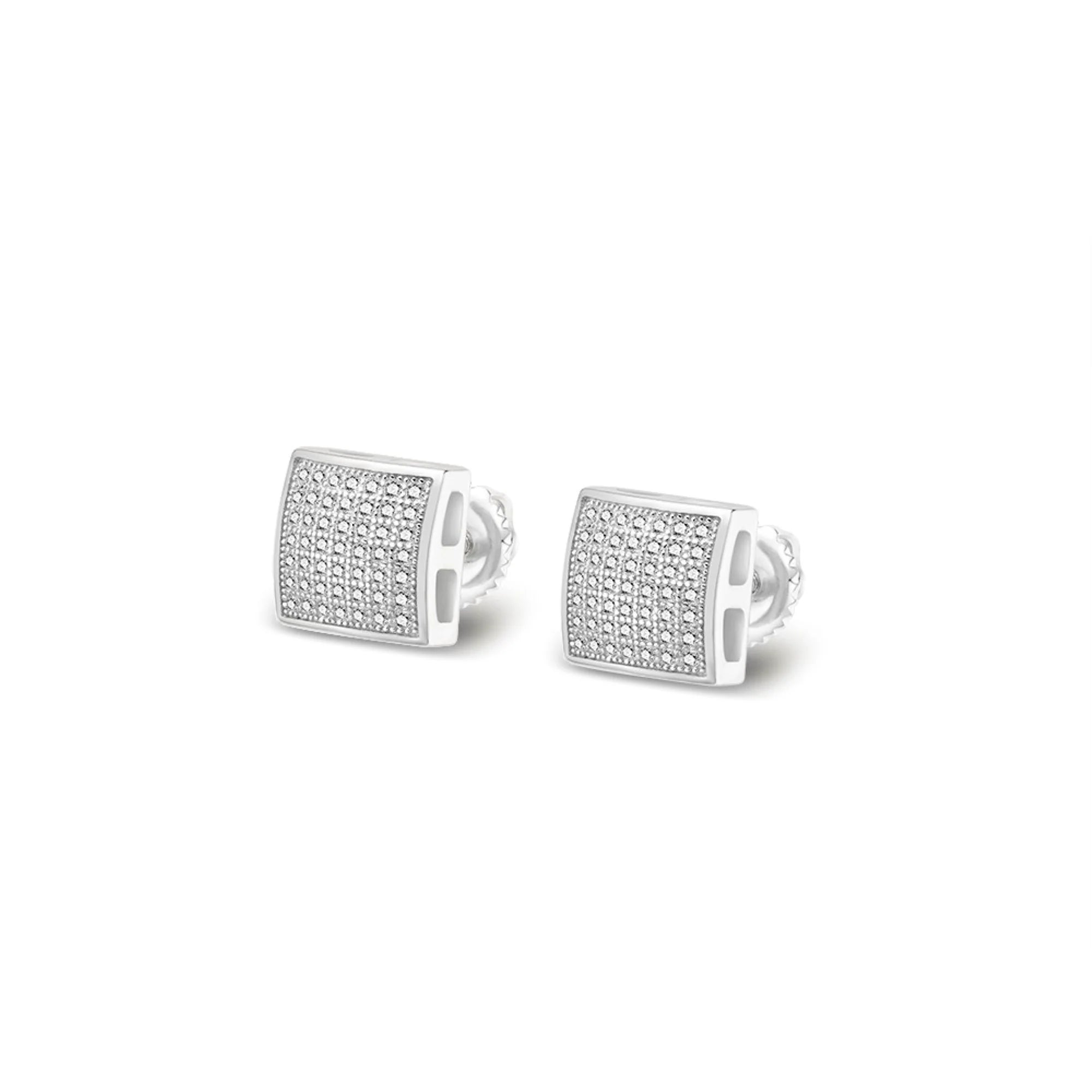 Eminence Earrings | VVS Moissanite | Screw-Back Studs