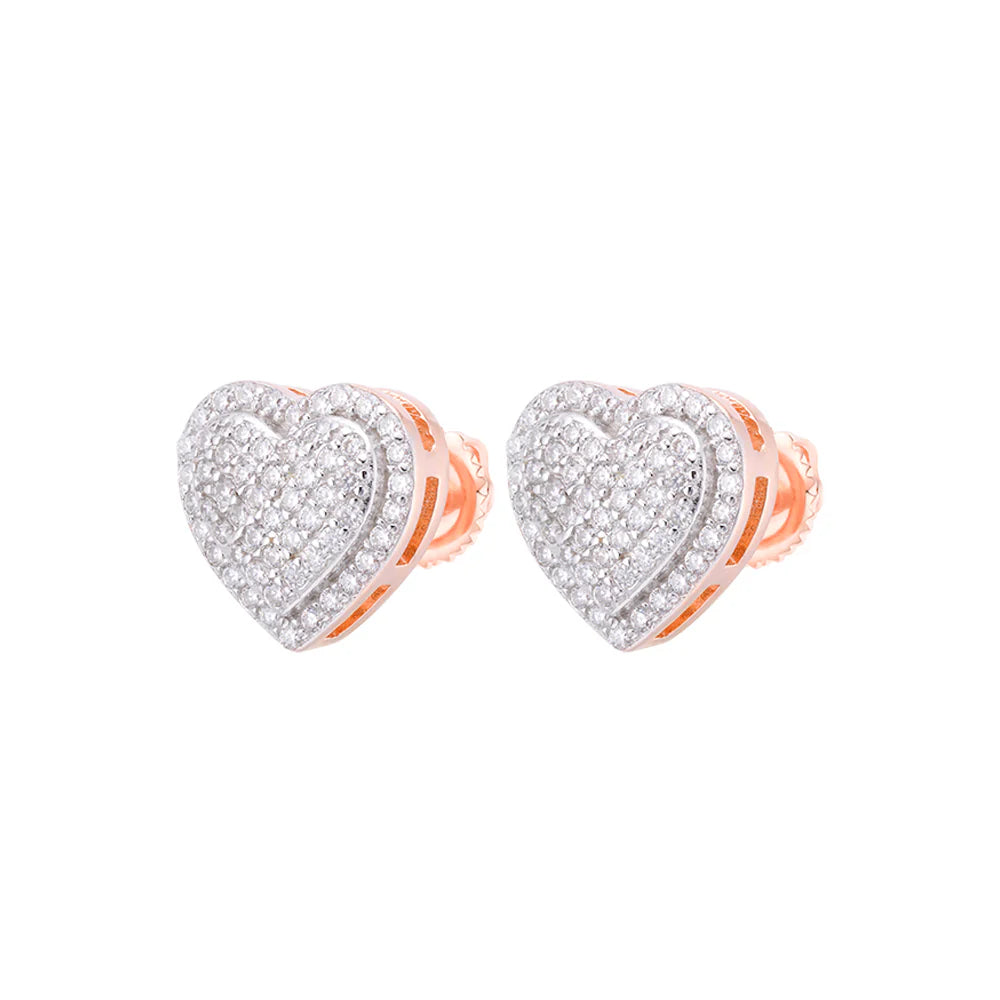 The Valentia Earrings | VVS Moissanite | Screw-Back Studs