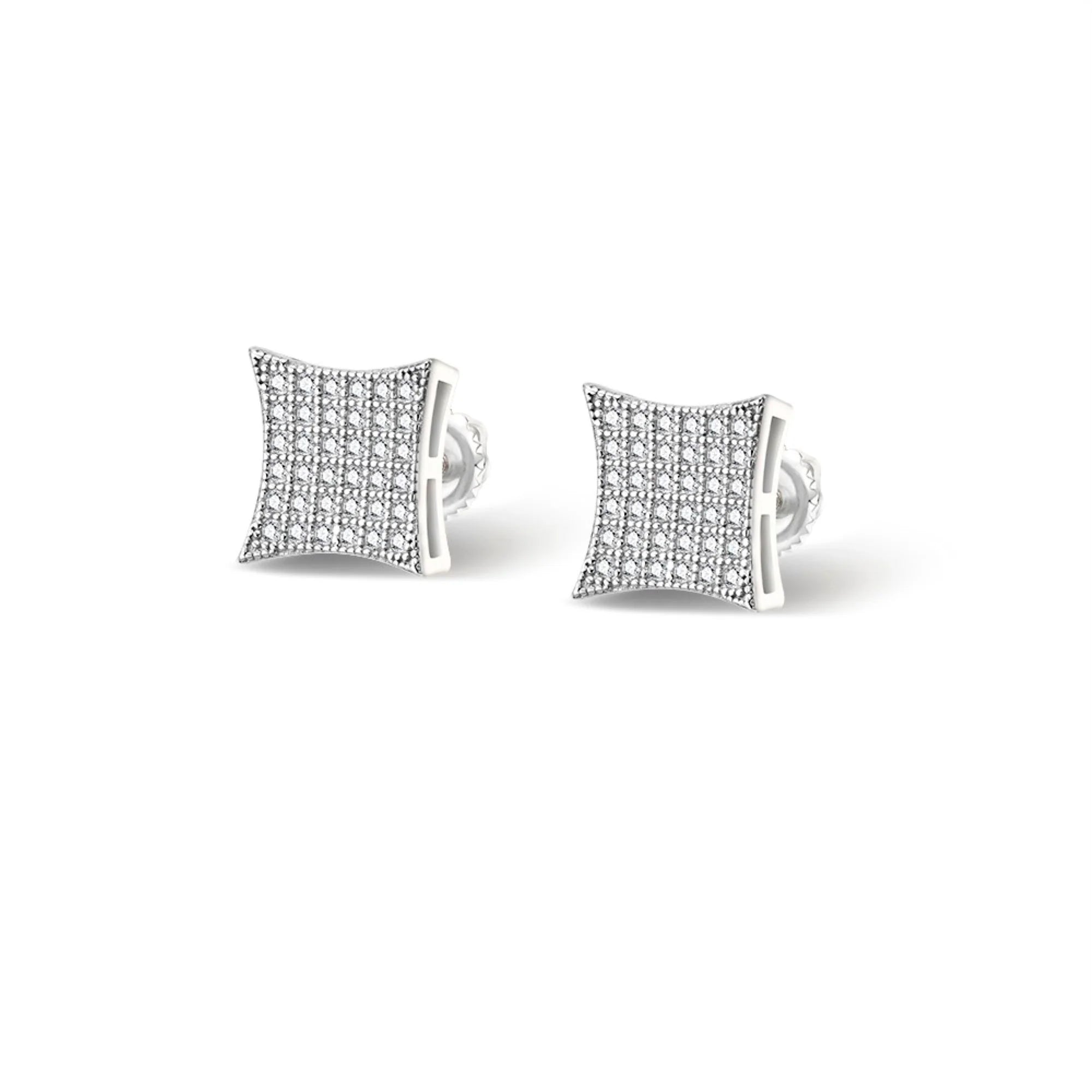 The Lucent Earrings | VVS Moissanite | Screw-Back Studs
