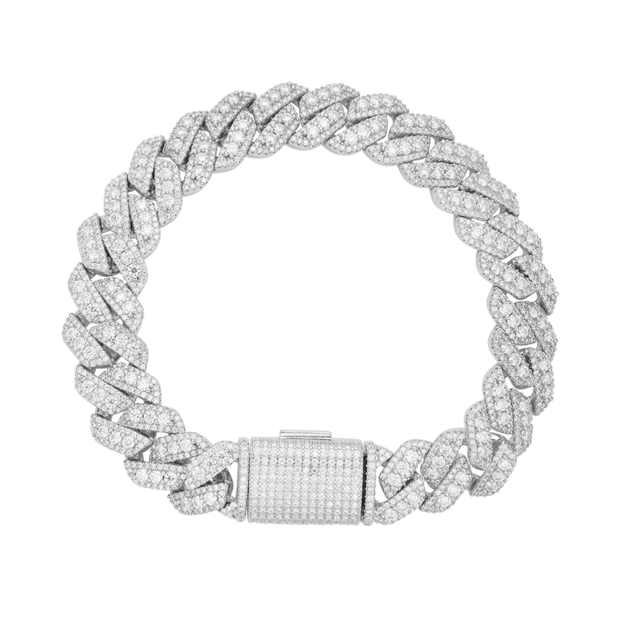 The Dominion Moissanite Cuban Link Bracelet | Italian Silver