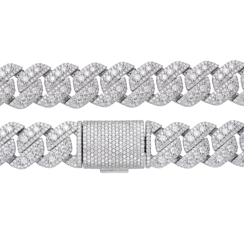 The Dominion Moissanite Cuban Link Bracelet | Italian Silver