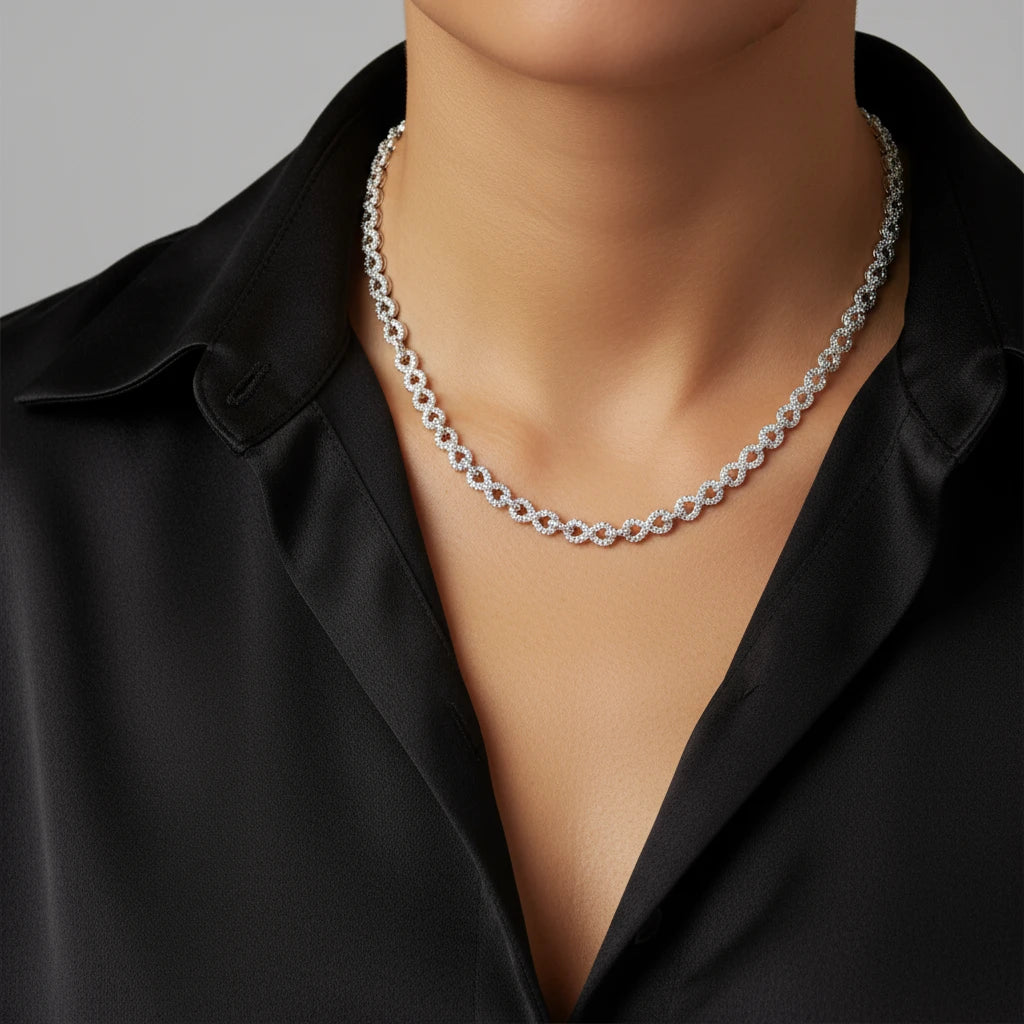 The Infinity Link | VVS Moissanite | Italian Silver